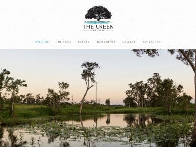 This is a screenshot of the Home page of one of our clients' website, The Creek Whitsundays